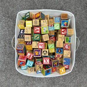 Colorful Wooden Alphabet Blocks for Kids